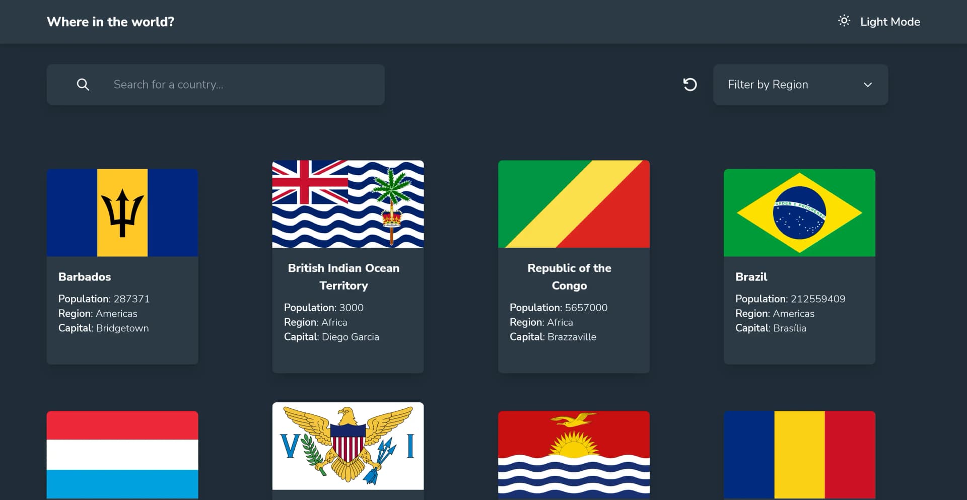 Where in The World? Screenshot